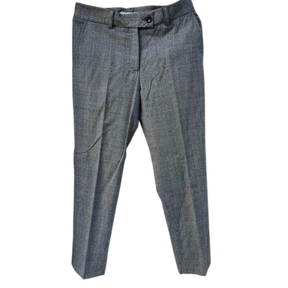 Amina Rubinacci Women's‎ Wool Pants Italy checkered Black White Size 46/10
